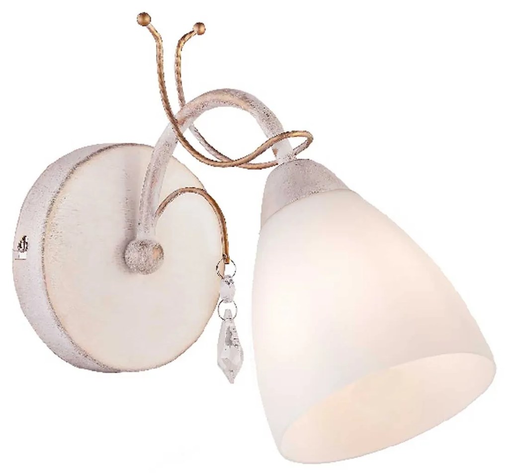 Φωτιστικό Τοίχου Elegant DLA12121 White Metal, Glass