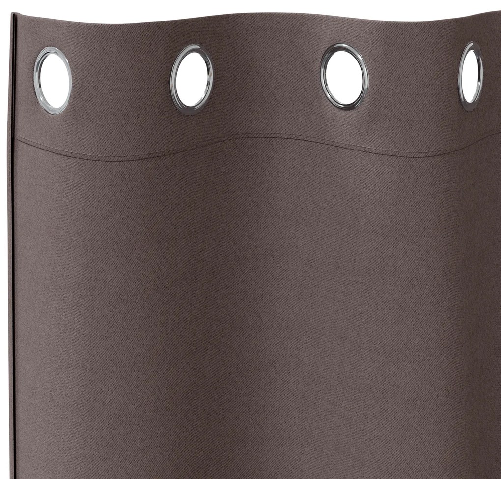 vidaXL Κουρτίνες 2 pcs Σκούρο καφέ Σκούρο καφέ 225 x 140 εκ.