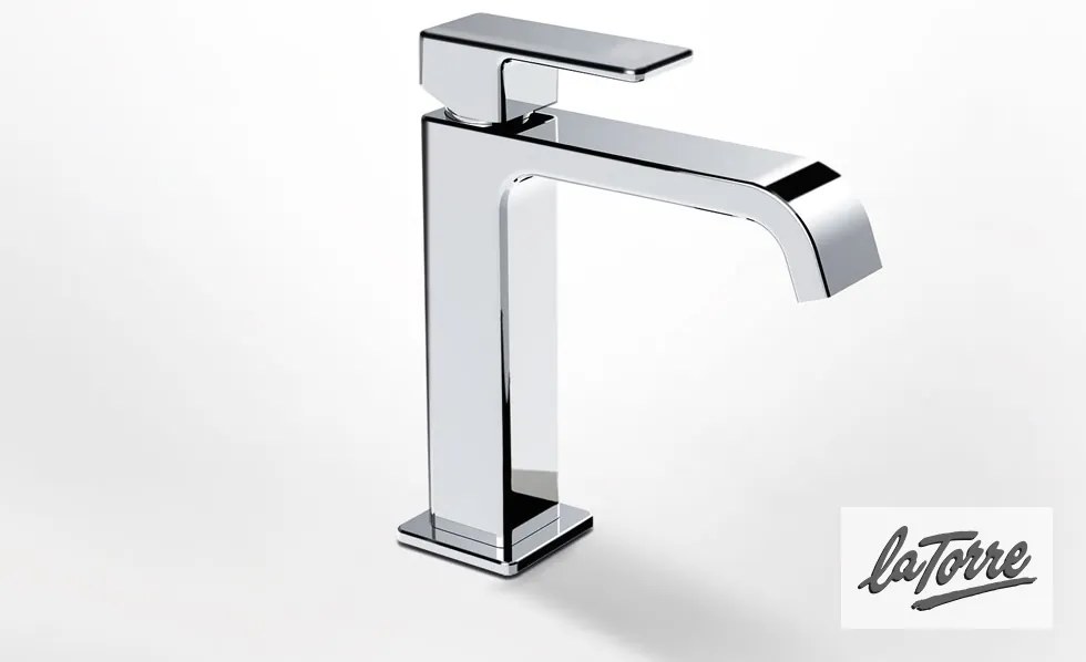 Μπαταρία Νιπτήρα με Αυτόματη Βαλβίδα Profili-Plus La Torre Chrome 46001-100