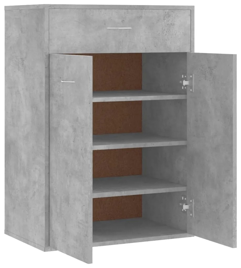 vidaXL Παπουτσοθήκη Γκρι Σκυροδέματος 60 x 35 x 84 εκ. από Επεξ. Ξύλο
