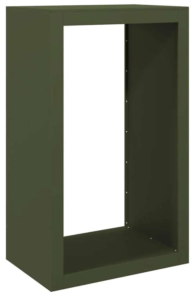 vidaXL Ράφι Καυσόξυλων Πράσινη 60x40x100 εκ. Ατσάλινο