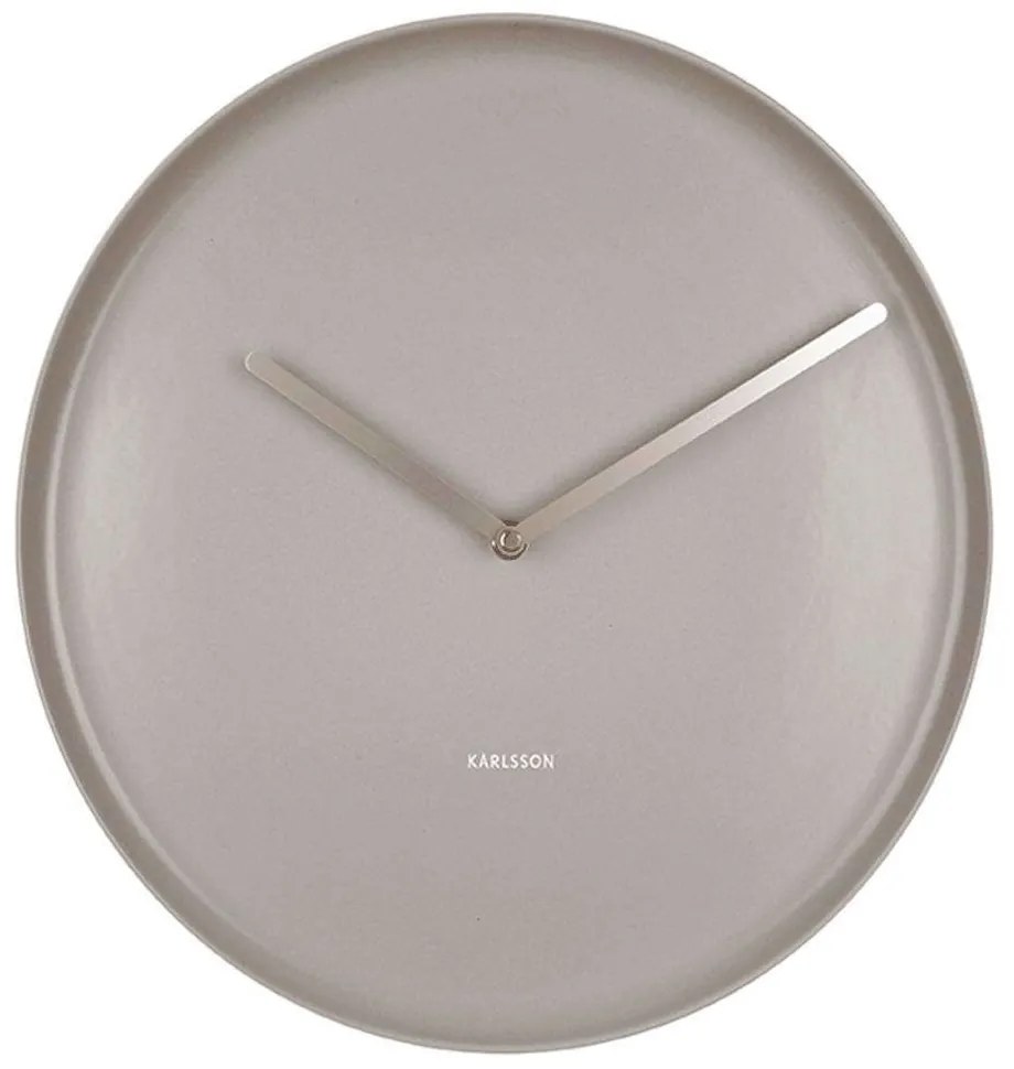 Ρολόι Τοίχου Plate KA5786GY Φ35cm Grey Karlsson Porcelain