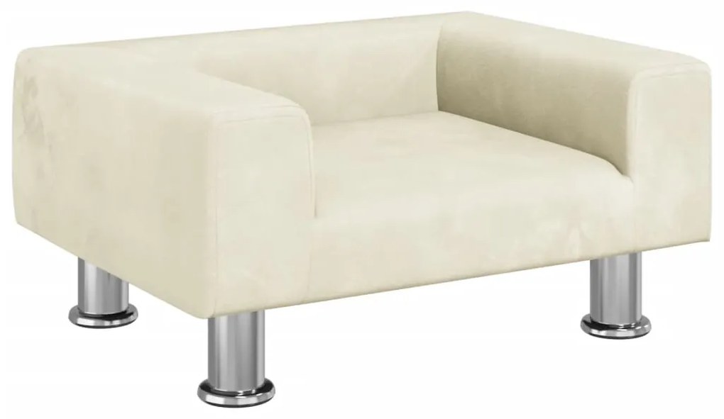 vidaXL Καναπές Παιδικός κρεμ 50 x 40 x 26,5 εκ. από Βελούδο