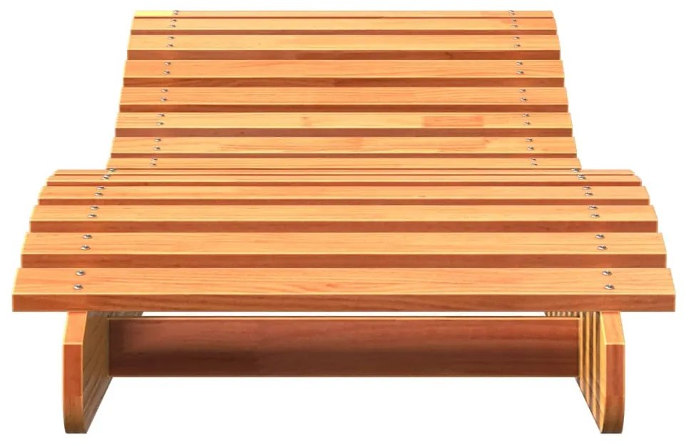 vidaXL Ξαπλώστρα Καφέ Κεριού 205x60x31,5 εκ. από Μασίφ Ξύλο Πεύκου