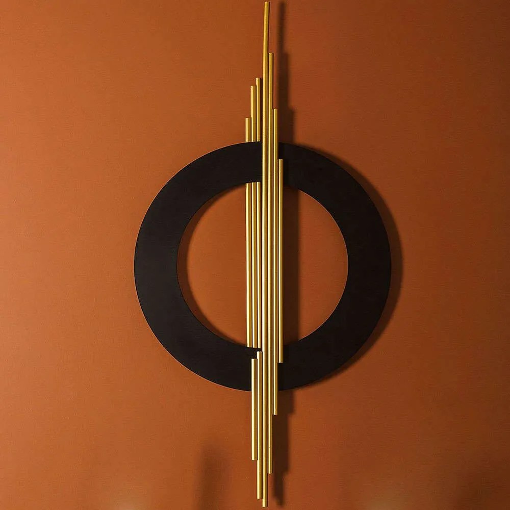 Διακοσμητικό Τοίχου 507ATP1226 49x98cm Black-Gold Wallity Steel
