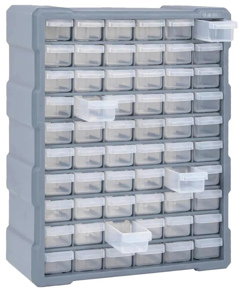 Κουτί Αποθήκευσης/Οργάνωσης με 60 Συρτάρια 38 x 16 x 47,5 εκ. - Γκρι