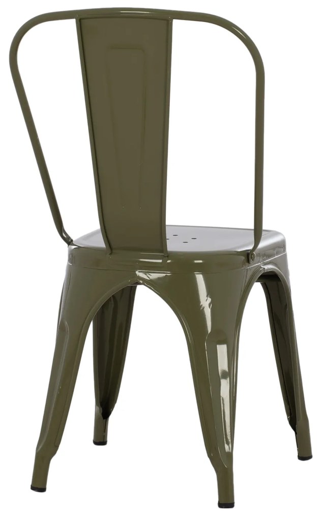Καρέκλα Μεταλλική Melita Σε Dark Olive Green 43x50x82Y εκ.