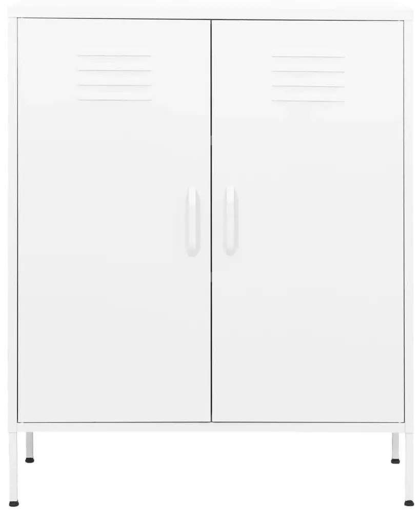 Ντουλάπι Αποθήκευσης Λευκό 80 x 35 x 101,5 εκ. Ατσάλινο - Λευκό