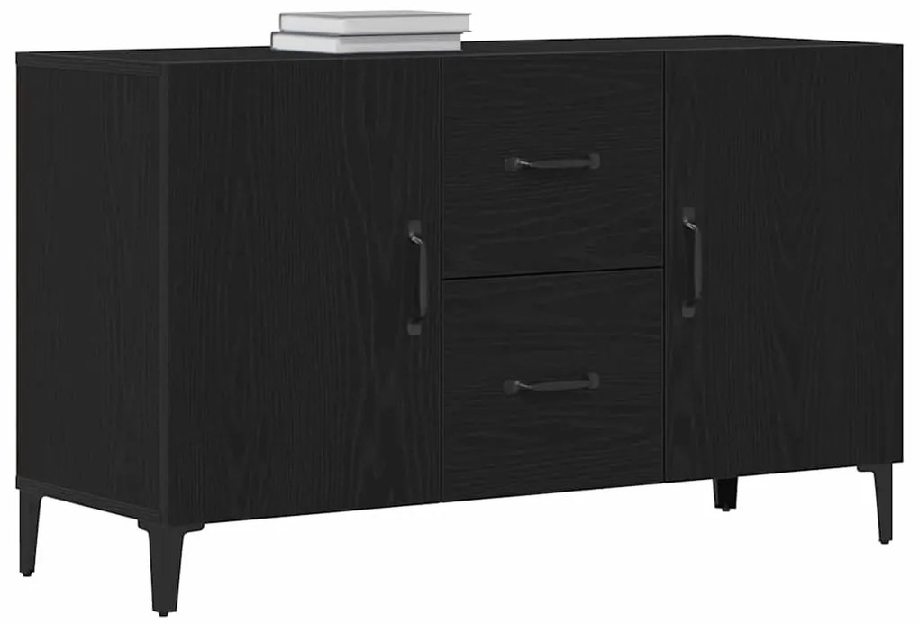 vidaXL Πλαϊνό γραφείο Μαύρη Οξυά 100 x 36 x 60 εκ. Επεξεργασμένο ξύλο