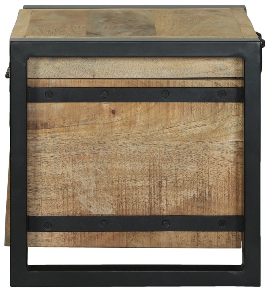 vidaXL Κουτιά αποθήκευσης 40x30x30cm από σκόρδο μάνγκο και μέταλλο
