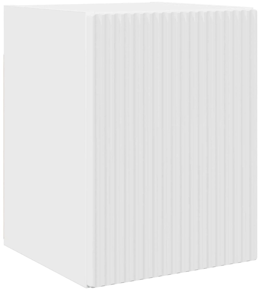 vidaXL Σετ επίπλου τηλεόρασης Επιτοίχιο 3 pcs Υψηλής γυαλάδας λευκό