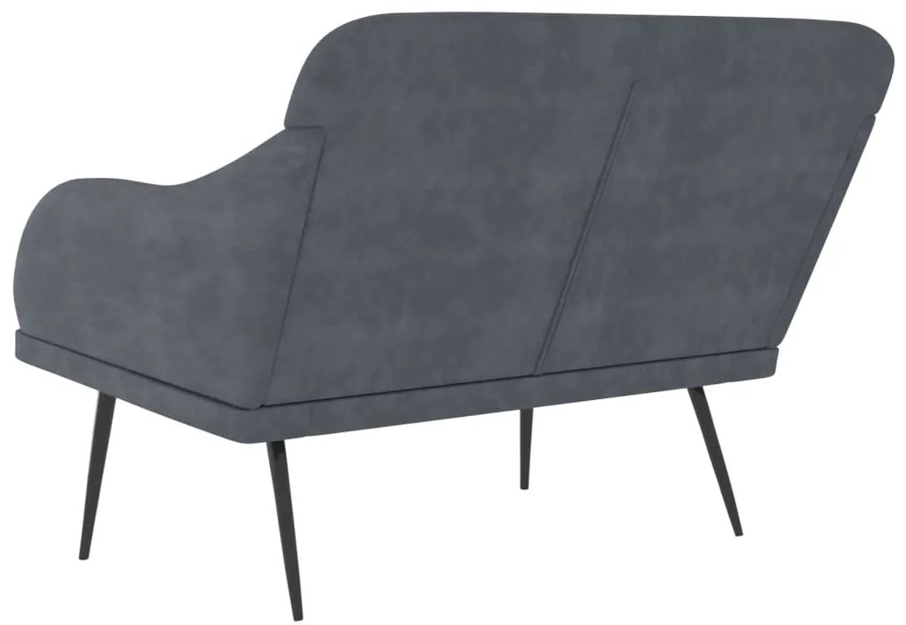 vidaXL Πάγκος Σκούρο Γκρι 110x76x80 εκ. Βελούδινος