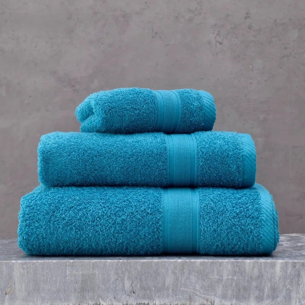 Πετσέτα Illusion Σετ 3τμχ Turqoise Ρυθμός Towels Set 70x140cm 100% Βαμβάκι