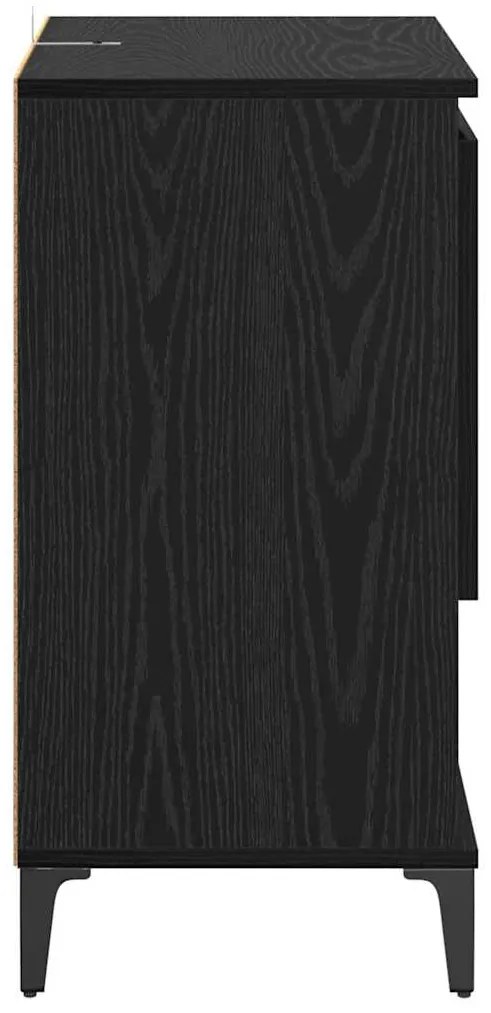 vidaXL Πλαϊνό γραφείο Μαύρη Οξυά 60 x 35 x 70 cm Επεξεργασμένο ξύλο