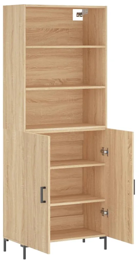 vidaXL Ντουλάπι Sonoma δρυς 69,5 x 34 x 180 εκ. από Επεξεργασμένο Ξύλο