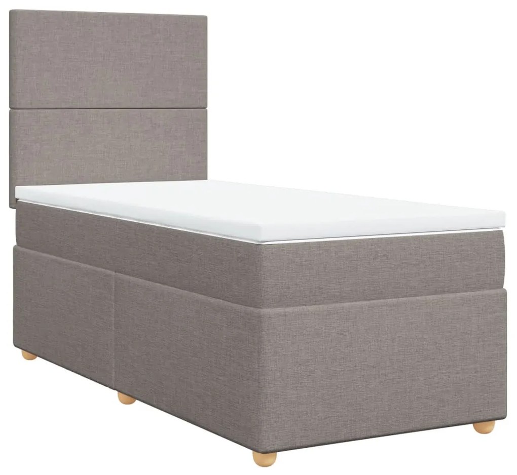 ΚΡΕΒΑΤΙ BOXSPRING ΜΕ ΣΤΡΩΜΑ TAUPE 80X200 ΕΚ. ΥΦΑΣΜΑΤΙΝΟ 3291104