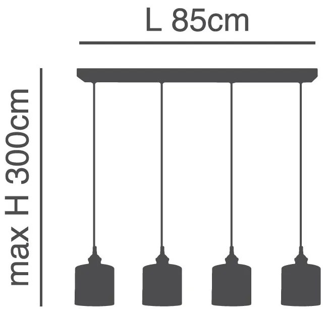 Φωτιστικό Οροφής SE21-BR-10-4BL-SH123 MAGNUM FLEX White, Grey ,Brown Shade Pendant+ - 51W - 100W - 77-9033