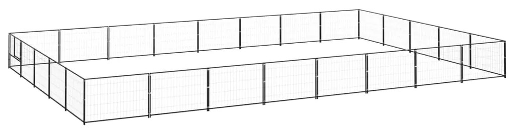 vidaXL Σπιτάκι Σκύλου Μαύρο 40 μ² Ατσάλινο