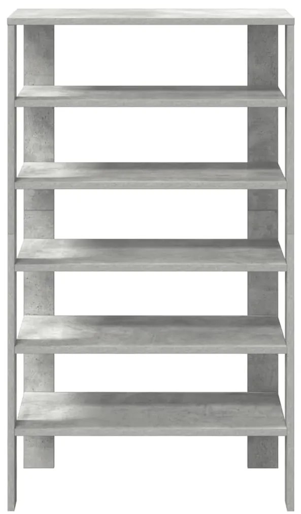 Ράφι παπουτσιών Γκρι μπετόν 61x32x105 cm Κατασκευασμένο ξύλο - Γκρι