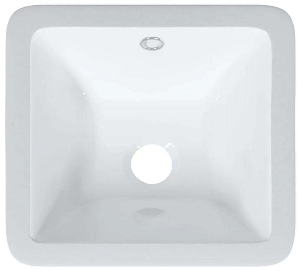 Νιπτήρας Μπάνιου Ορθογώνιος Λευκός 30,5x27x14 εκ. Κεραμικός - Λευκό