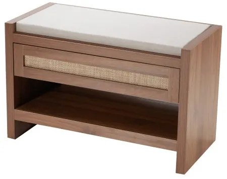 VEVOR Rattan Bench Woven Bench 30.9 Inches for Entryway Living Room & Bedroom