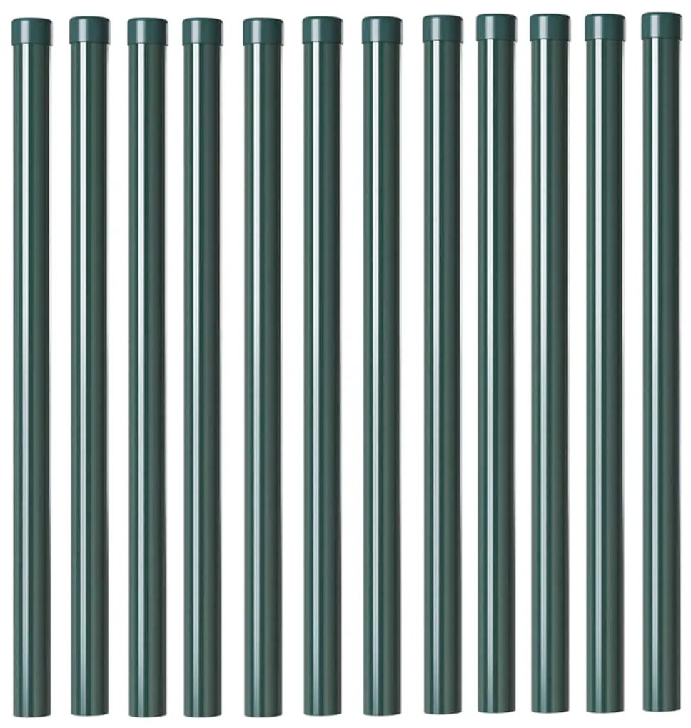vidaXL Πό posts φράχτη 12 pcs Πράσινο 50 cm