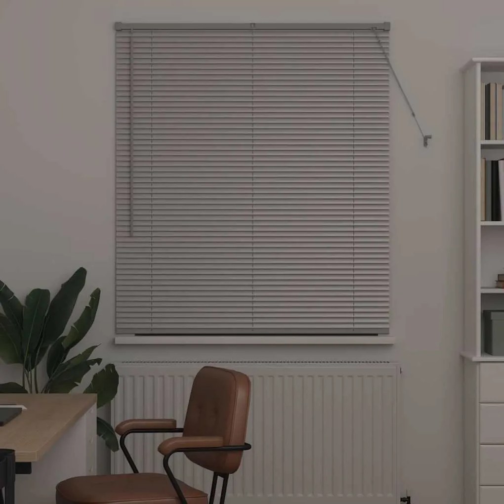 vidaXL Ρολό Παραθύρου με κουρτίνες Ασημί 80 x 130 εκ Αλουμίνιο