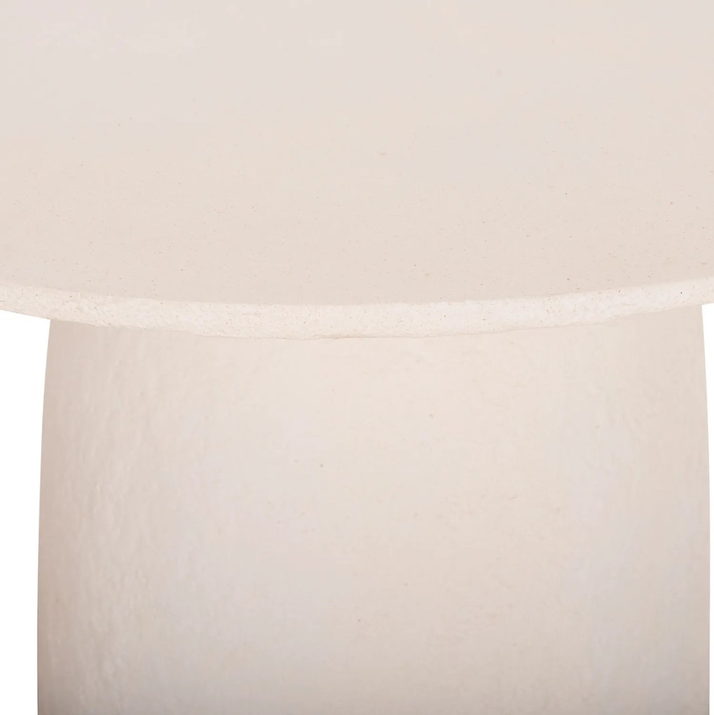 ΤΡΑΠΕΖΙ ΤΡΑΠΕΖΑΡΙΑΣ ΣΤΡΟΓΓΥΛΟ SEPPO HM18154.02 FIBER CEMENT ΛΕΥΚΟ--Φ119,5x75,5Υεκ.
