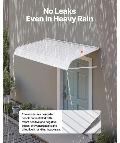 VEVOR Window Awning Door Canopy 60x42 in Aluminum Alloy Front Door Awnings