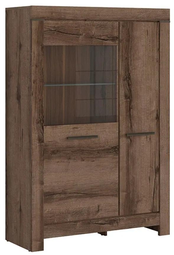 Βιτρίνα Boston AH102, Monastery δρυς, Με πόρτες, Ο αριθμός των θυρών: 2, 149x101x40cm, 58 kg | Epipla1.gr