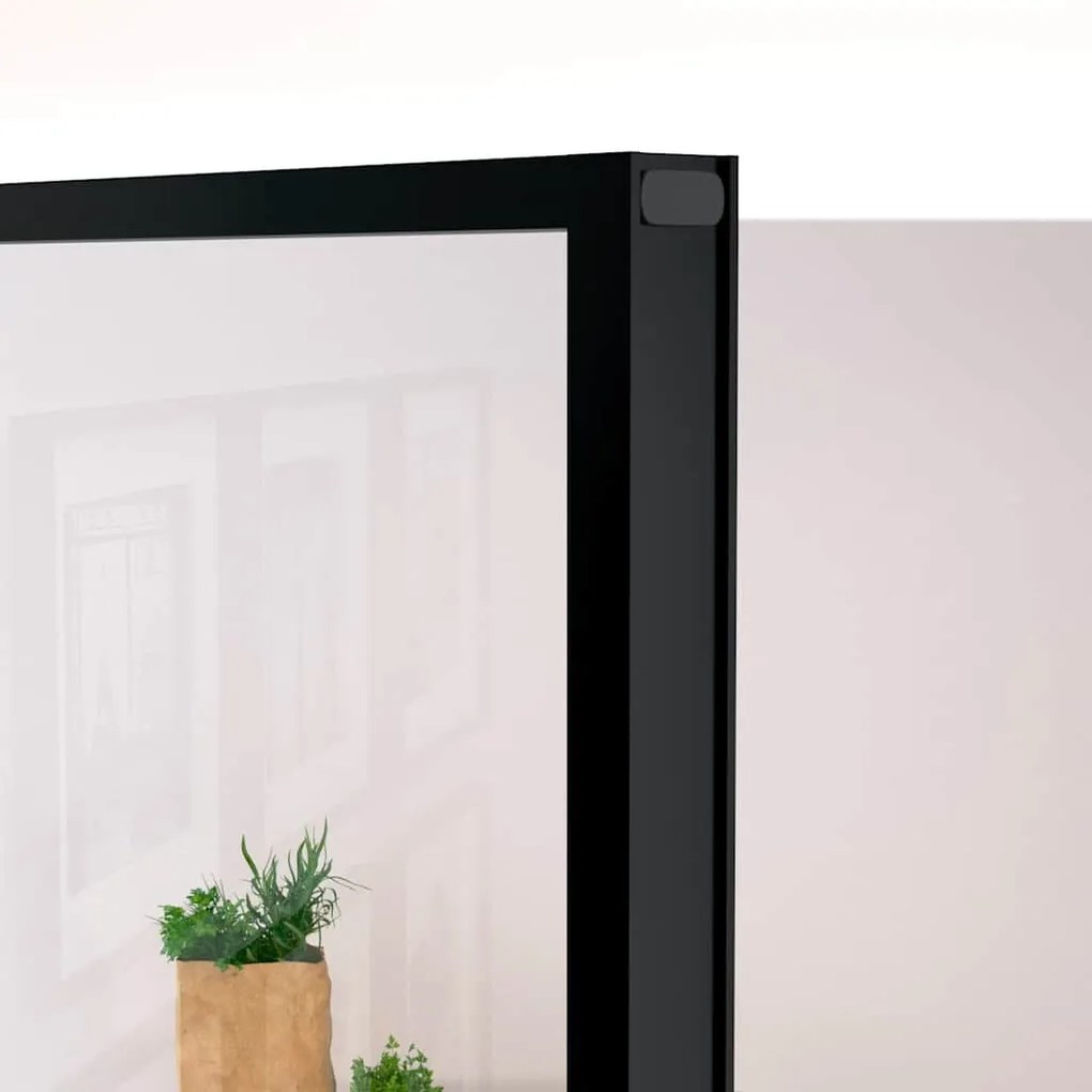 vidaXL Εσωτερική Πόρτα 102x201,5 εκ. Ψημένο Γυαλί και Λεπτό Αλουμίνιο