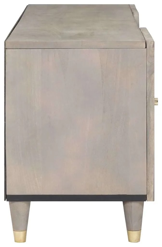 vidaXL Ντουλάπι TV με συρτάρι Γκρι και Χρυσό 105 x 33.5 x 46 εκ.