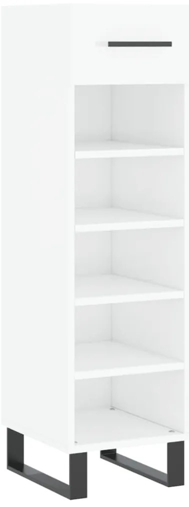 vidaXL Παπουτσοθήκη Γυαλιστερό Λευκό 30x35x105 εκ. Επεξεργασμένο Ξύλο