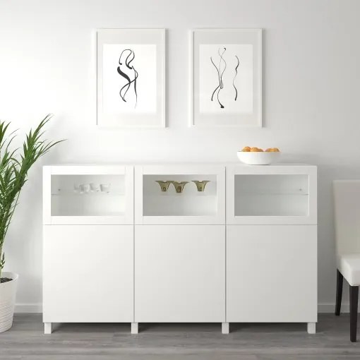 BESTÅ σύνθεση αποθήκευσης με πόρτες, 180x42x112 cm 092.080.29