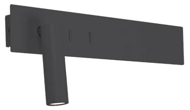 Φωτιστικό Τοίχου - Σποτ Led H-54 3W+5W+5W 3000K 85Lm Black Aluminium