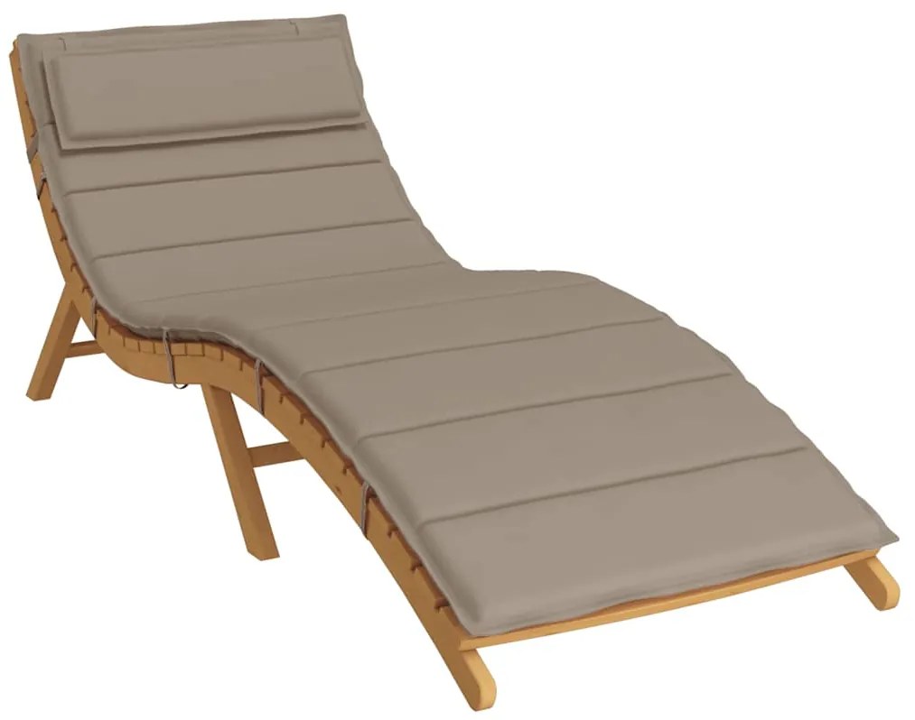 vidaXL Μαξιλάρι Ξαπλώστρας Taupe 180x60x4 εκ. από Ύφασμα Oxford