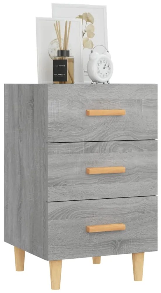 vidaXL Κομοδίνο Γκρι Sonoma 40 x 40 x 66 εκ. από Επεξεργασμένο Ξύλο