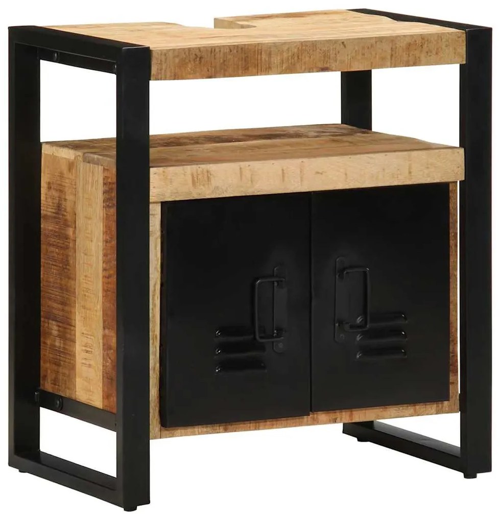 vidaXL Ντουλάπι Μπάνιου Καφέ 55 x 35 x 60 εκ. Στερεό ξύλο μάνγκο