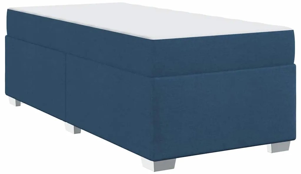 vidaXL Σκελετός Κρεβατιού Άλλο Μπλε 90 x 190 cm ύφασμα