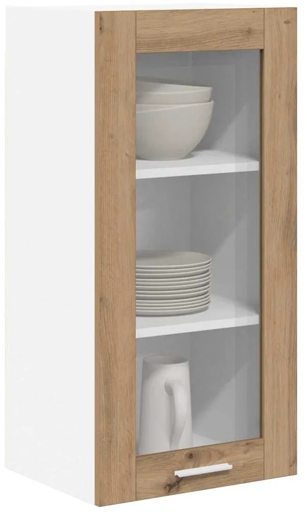 vidaXL Κρεμαστό ντουλάπι με πόρτα 2 pcs Artisan Oak 40 x 31 x 80 εκ.