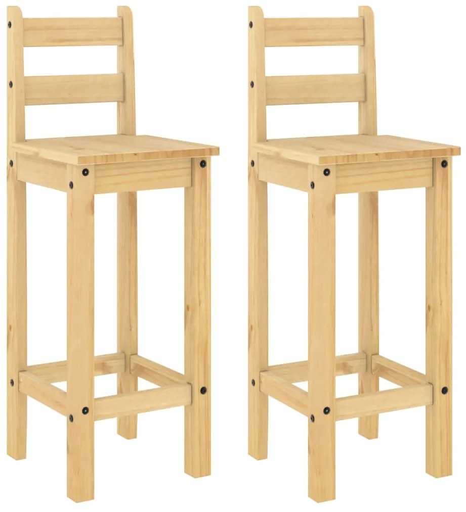vidaXL Καρέκλες Μπαρ 2 τεμ. από Μασίφ Ξύλο Πεύκου