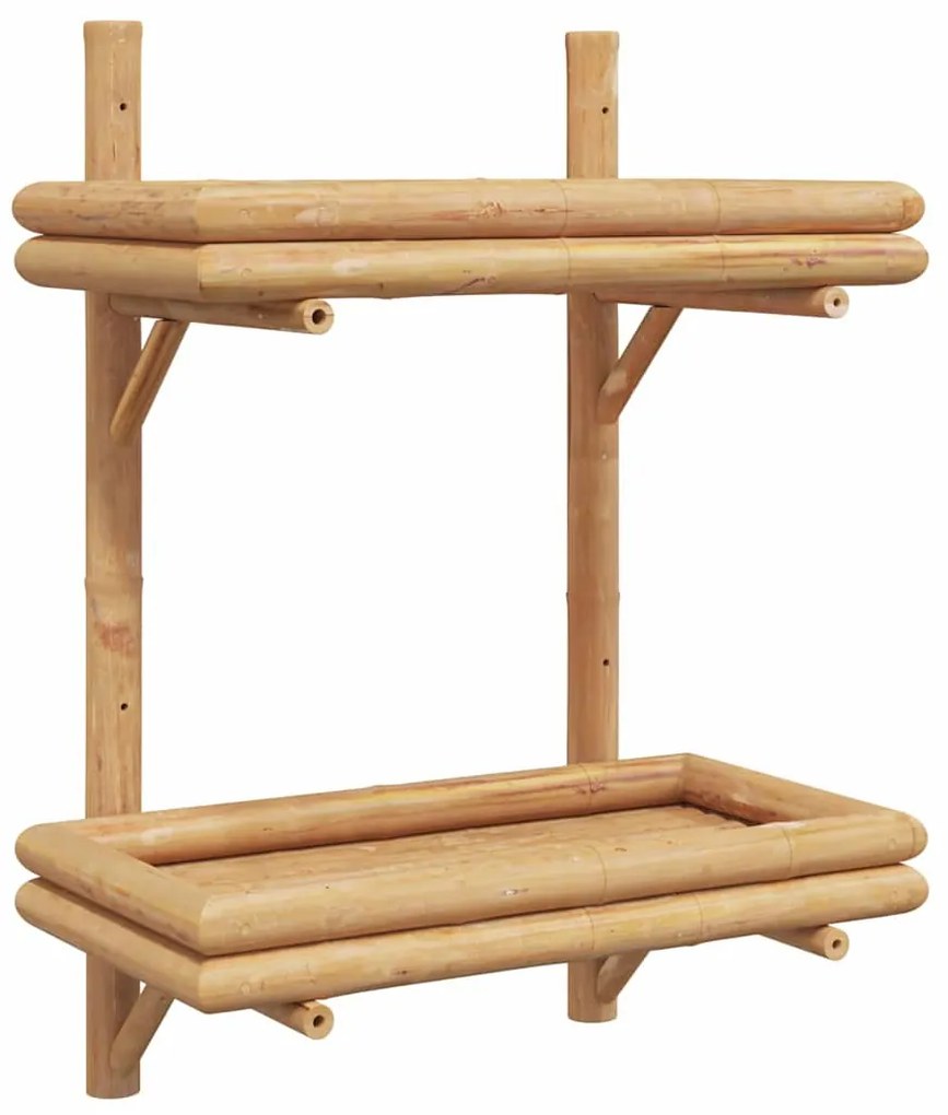 vidaXL Επιτοίχιο Ράφι με ράφι Επιτοίχιο Καφέ 45 x 26 x 60 εκ. Μπαμπού