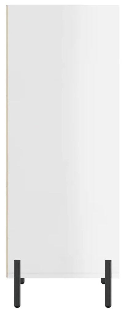 vidaXL Ντουλάπι Γυαλιστερό Λευκό 34,5 x 32,5 x 90 εκ. Επεξεργ. Ξύλο