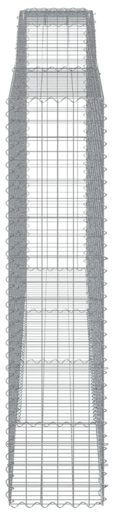 Συρματοκιβώτια Τοξωτά 20 τεμ. 400x50x200/220 εκ. Γαλβαν. Ατσάλι - Ασήμι