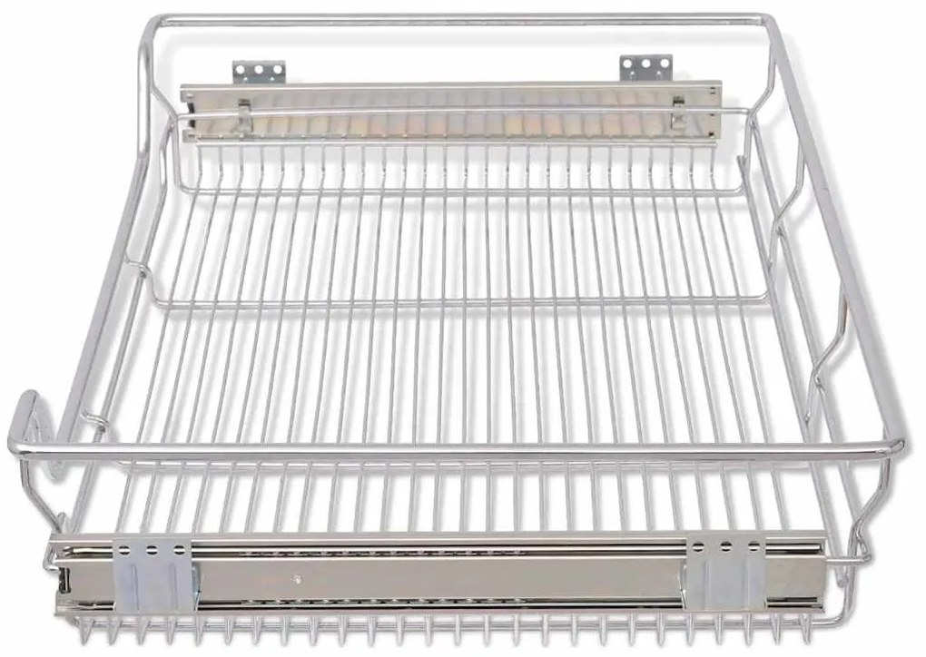 vidaXL Συρτάρια - Καλάθια Συρμάτινα 2 τεμ. Aσημί 800 χιλ.