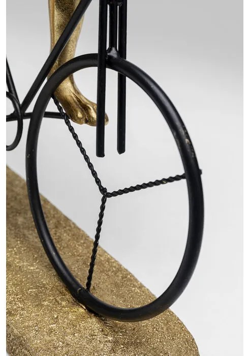 Διακοσμητικό Επιτραπέζιο Cyclist Rabbit Χρυσό 29x13,5x38,5 εκ. - Μαύρο