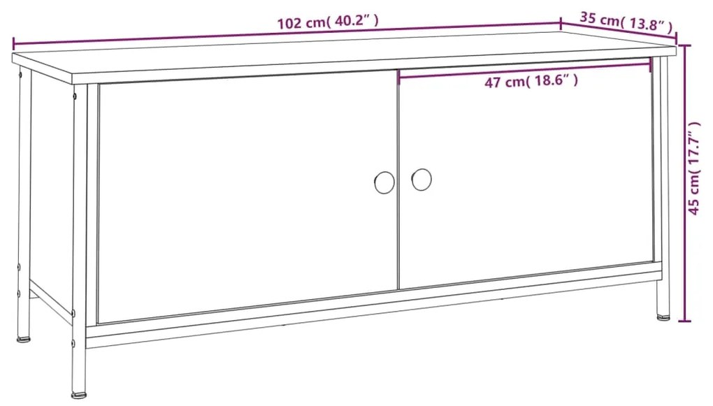 ΈΠΙΠΛΟ ΤΗΛΕΟΡΑΣΗΣ ΜΕ ΠΟΡΤΕΣ ΚΑΦΕ ΔΡΥΣ 102X35X45 ΕΚ. ΕΠΕΞ.ΞΥΛΟ 826294