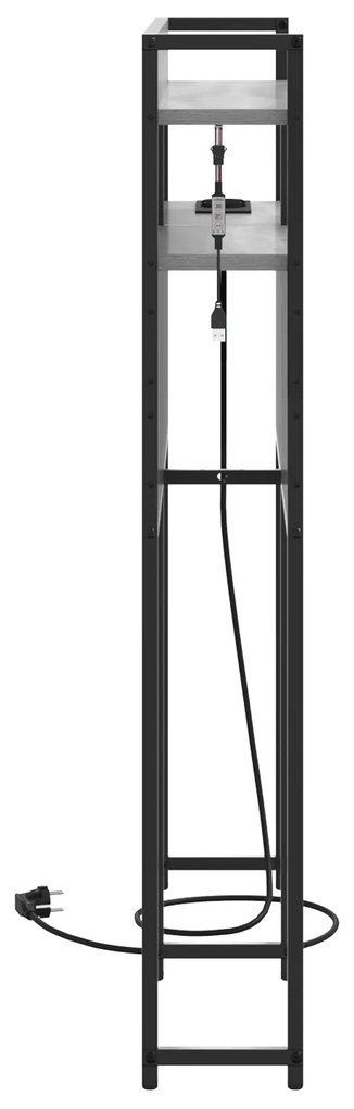 vidaXL Κεφαλάρι Αποθήκης με ράφι Γκρι sonoma 90 cm Επεξεργασμένο ξύλο