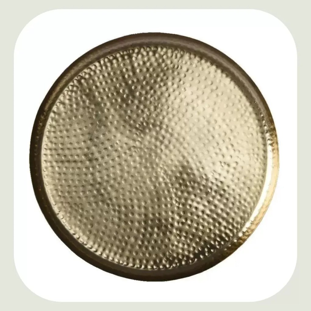 Beauty Home ΔΙΣΚΟΣ ΜΕΤΑΛΛΙΚΟΣ ΧΡΥΣΟΣ 45 cm