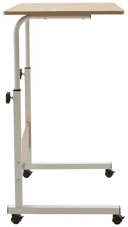 Γραφείο Piper με αυξομείωση ύψους-MDF φυσικό-λευκό 60x40x69-90εκ 60x40x69 εκ.